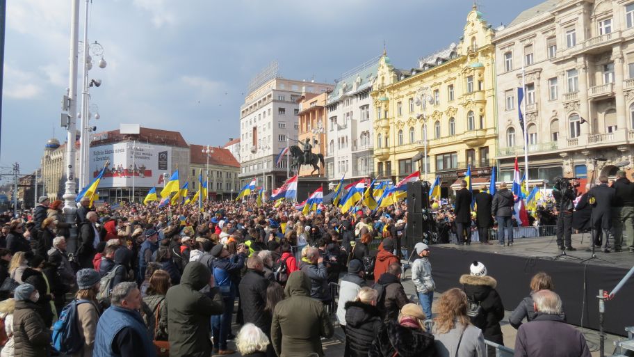 Zagreb u bojama Ukrajine